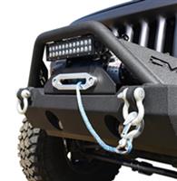 DV8 Offroad 07-18 Jeep Wrangler JK/JL Steel Stubby Front Bumper W/ Fog Lights