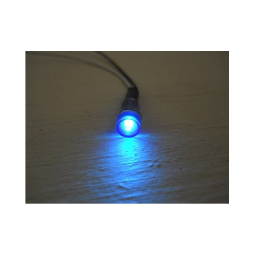 Mini Blue LED Dash Accent Indicator Lights  1/4 Diameter