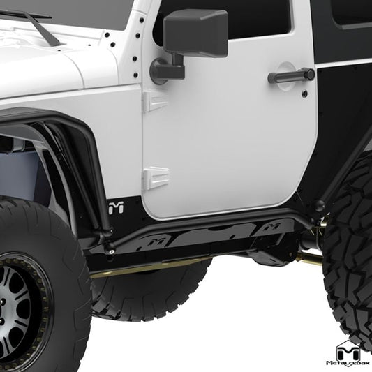 Metal Cloak - JK Black rock sliders - passenger side and driver side - 3310