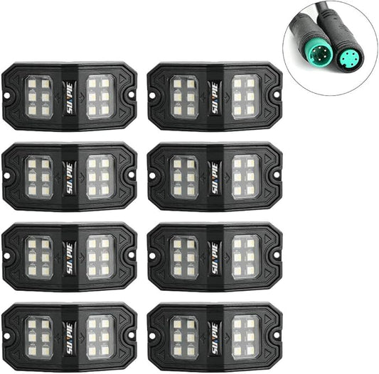 SunPie - 8 Pod Wide Angle LED Rock lights