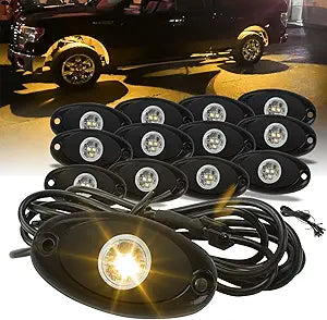 SunPie - 12 Pod LED rock lights (Amber)