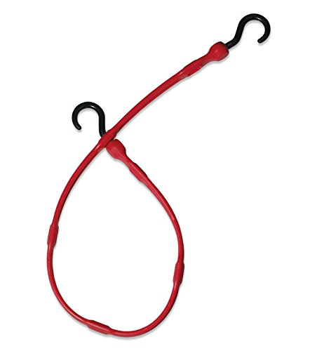 The Perfect Bungee - 36" Adjustable Polyurethane Bungee Strap with Nylon Hooks in Red