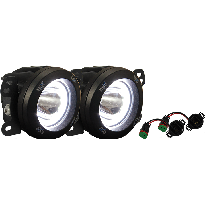 Vision X - (07-09) JK Fog Light Kit with Halo and brackets - XIL-OE0709JKV2OPRH