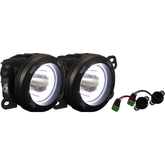 Vision X - (07-09) JK Fog Light Kit with Halo and brackets - XIL-OE0709JKV2OPRH