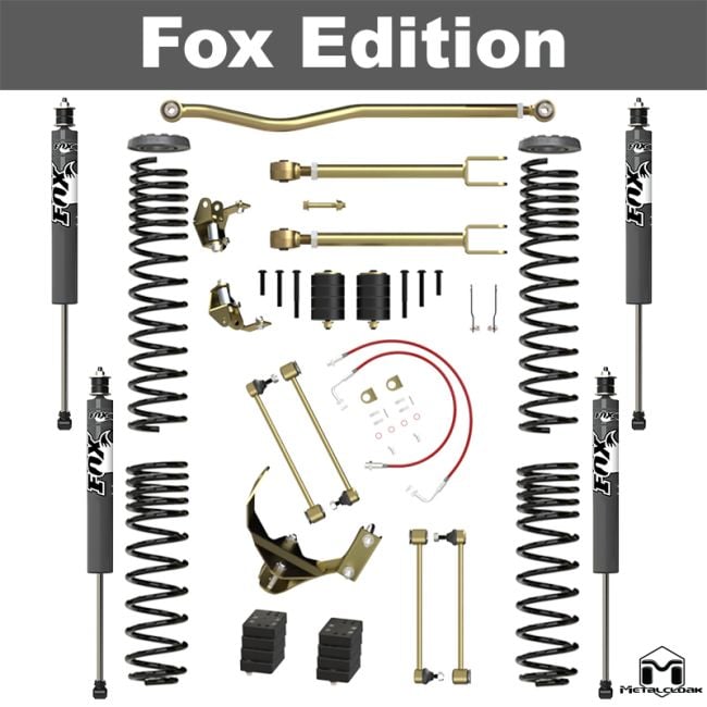 Metal Cloak - Jeep JK Wrangler 2.5" True Dual Rate Lift Kit - 2 Door JK with Fox shocks